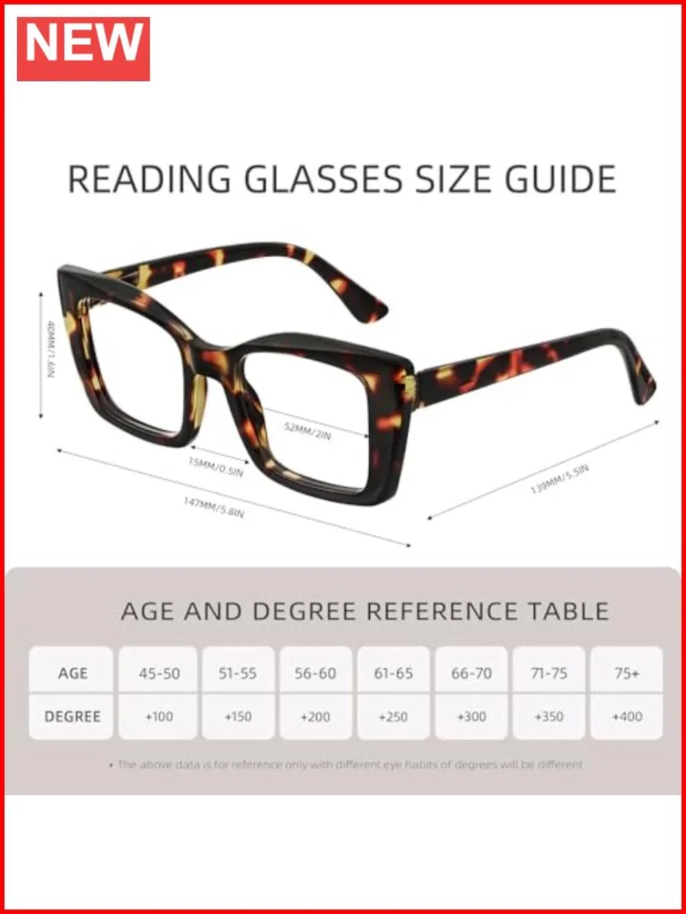 Oversized Square Reading Glasses 3 Pack Blue Light Blocking Spring Hinge Readers